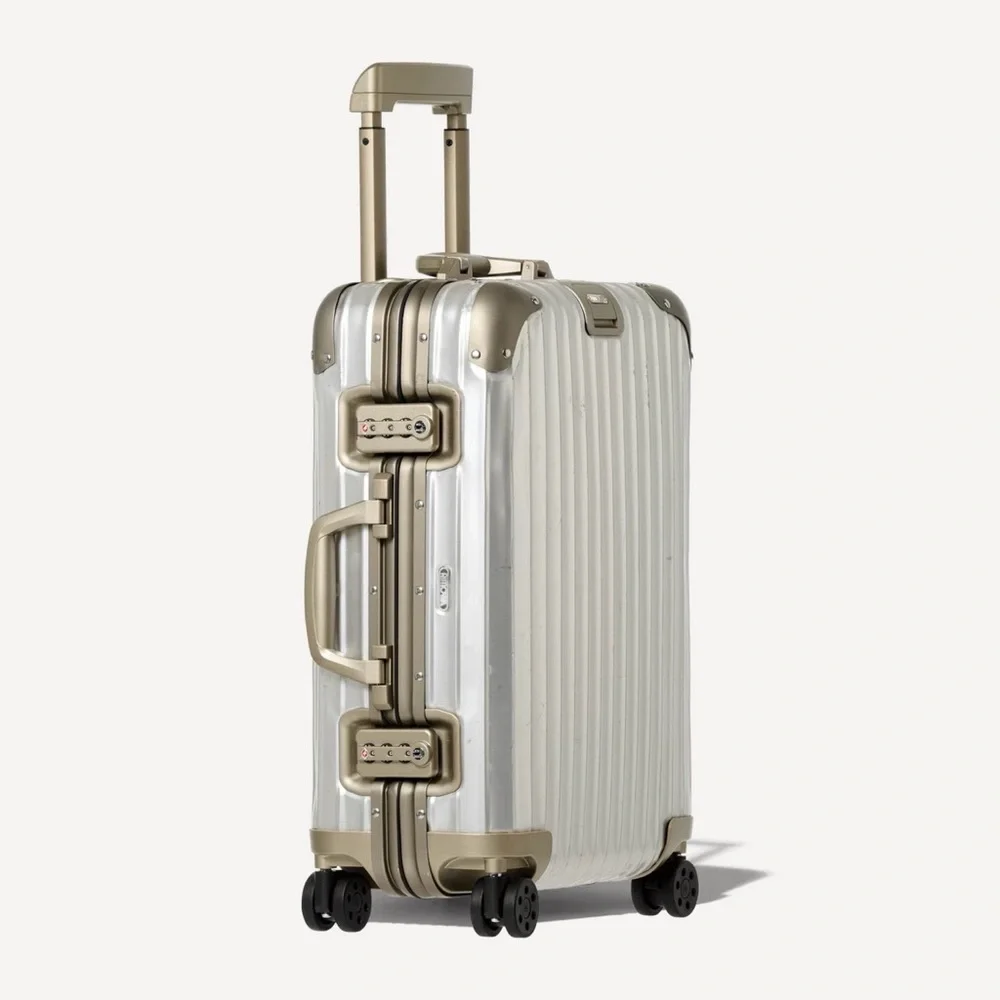 Silver and Gold Hard Shell Suitcase RIMOWA - Picture 2 of 5